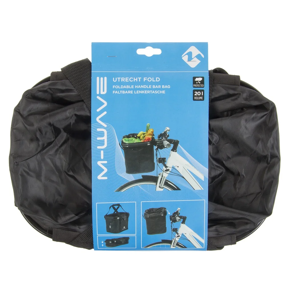 Torba za kolo M-WAVE Utrecht Fold Black za na krmilo