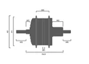 Zadnji motor TSD100R 36V 250W KASETA 36H