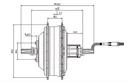Motor Shengyi DGWX2NC v zadnjem pestu 250W 36V 40Nm Brushles