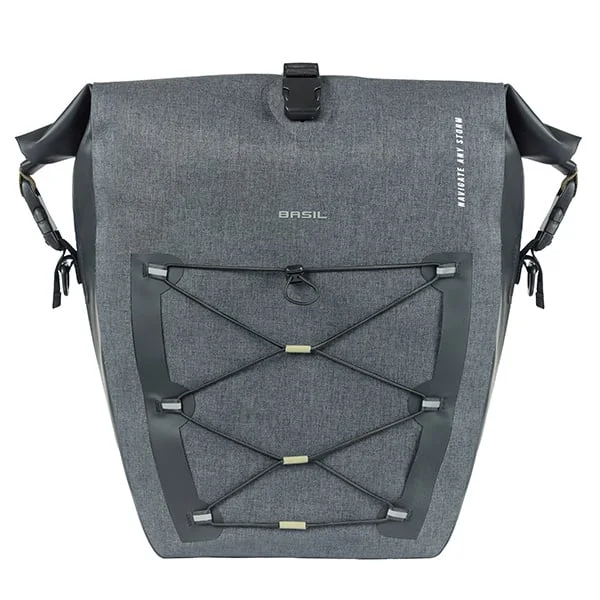 Torba za kolo Basil Navigator Storm L - single bag MIK Hooks - 25-31L - črna