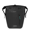 Torba za kolo Basil Rivo L - single bag tarpaulin MIK Hooks - 25–31L - black