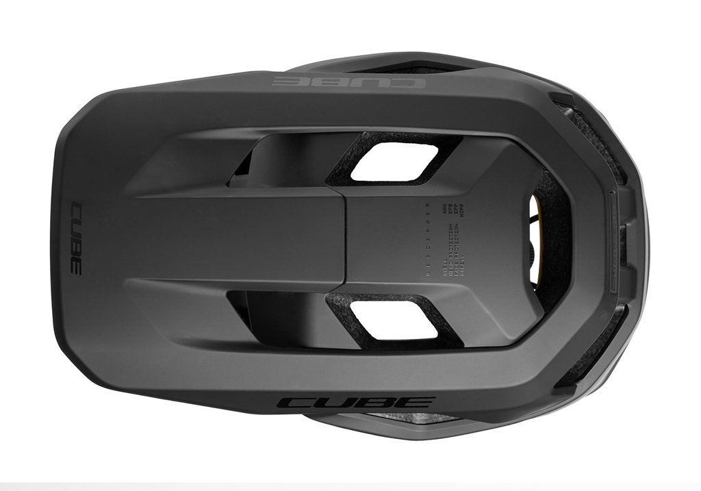 Kolesarska čelada CUBE DESCENDER BLACK, Black, L - 58-62