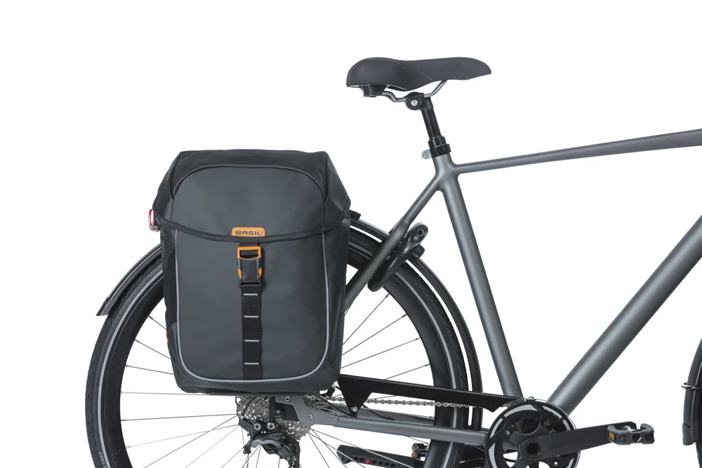 Torba za kolo Miles Tarpaulin - double bag MIK - 34 liter - black/orange