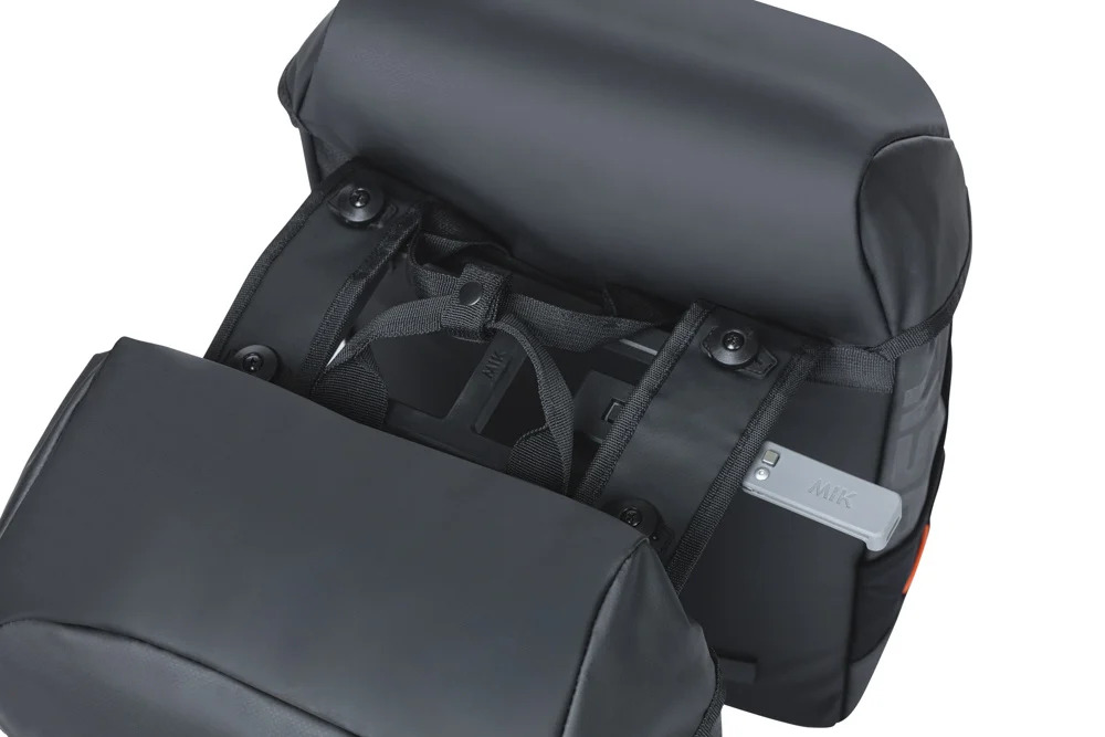 Torba za kolo Miles Tarpaulin - double bag MIK - 34 liter - black/orange
