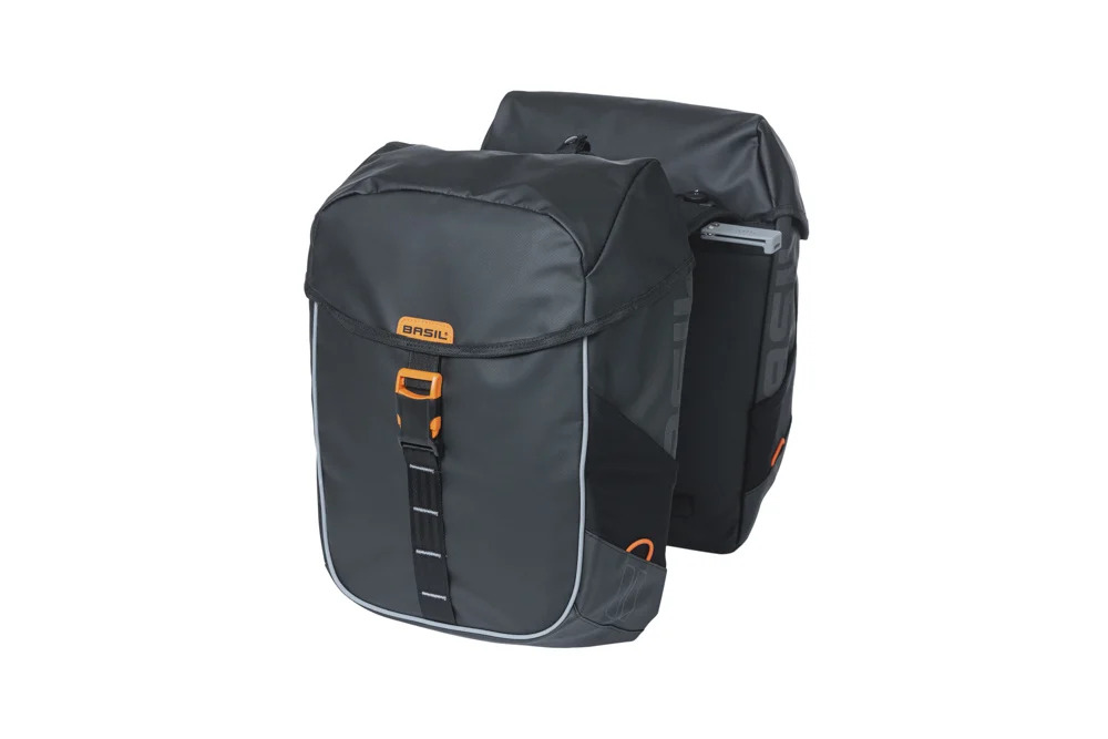 Torba za kolo Miles Tarpaulin - double bag MIK - 34 liter - black/orange