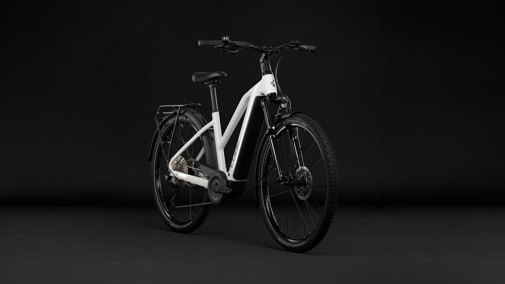 Električno kolo CUBE Nuride Hybrid Performance 720 metallicwhite´n´grey Trapeze 2027