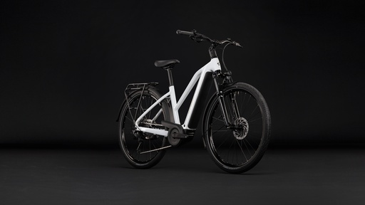 Električno kolo CUBE Touring Hybrid ONE 600 metallicwhite´n´chrome Trapeze 2027