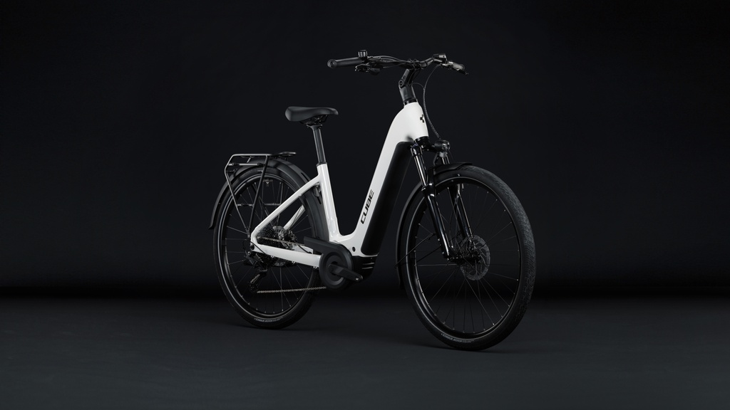 Električno kolo CUBE Touring Hybrid ONE 600 metallicwhite´n´chrome Easy Entry 2027