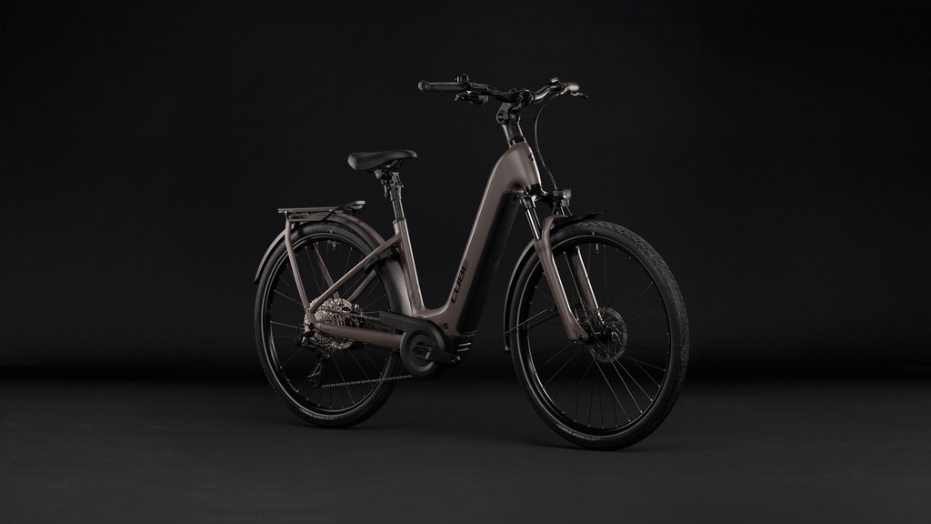 Električno kolo CUBE Kathmandu Hybrid ONE 800 cedar'n'chrome Easy Entry 2027