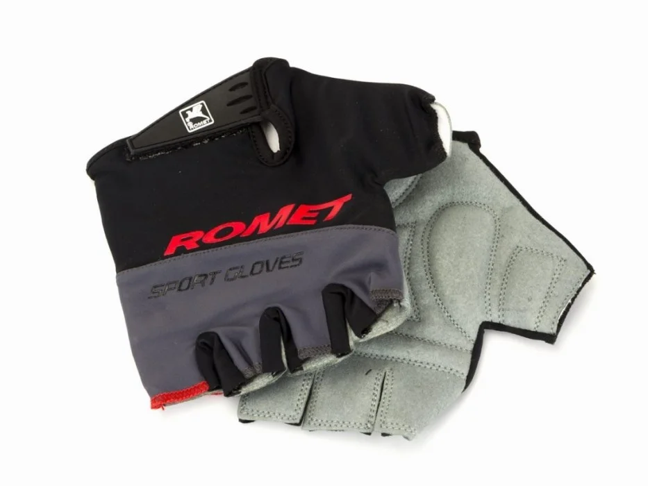 Cycling Gloves Black Gray Romet Size M