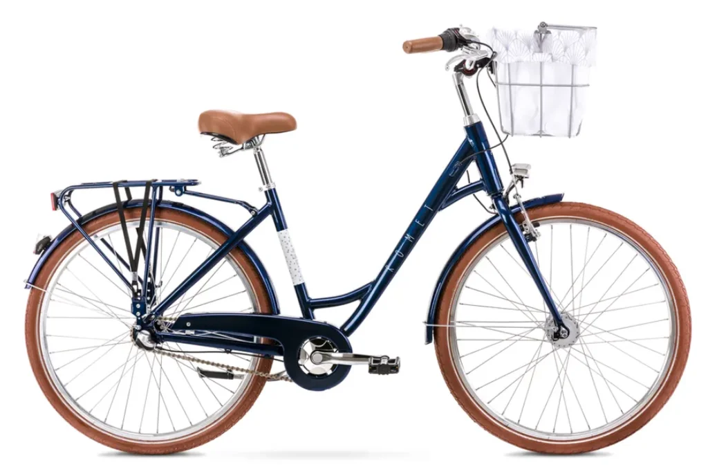 City bike ROMET POP ART CLASSIC, with a basket