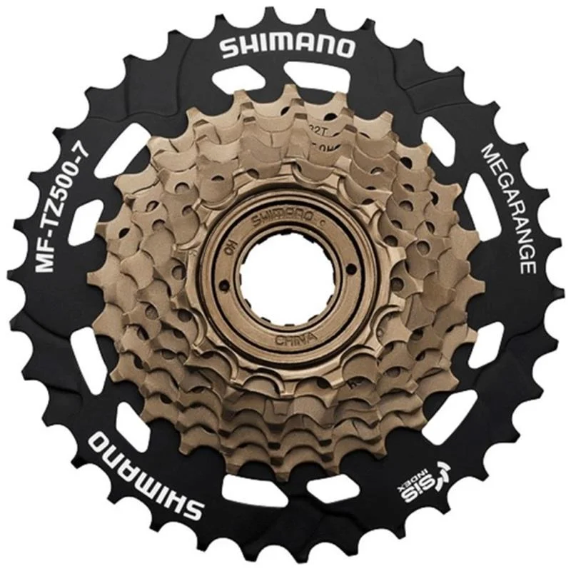 Rear sprocket 7s, 14-34T, Shimano Tourney MF-TZ500, MegaRang, Threaded