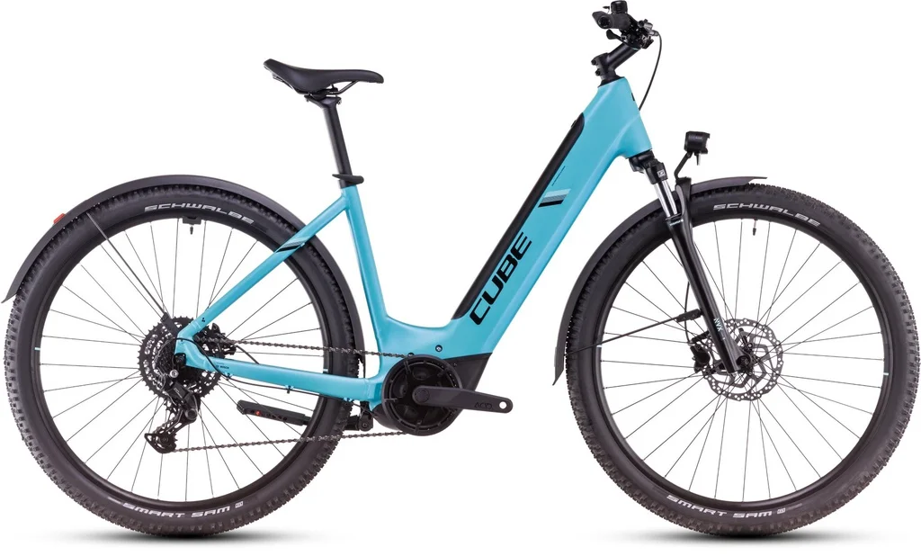 E-bike CUBE NURIDE HYBRID PERFORMANCE 625 Alroad, swimmingpool´n´black 2025 (46 cm)