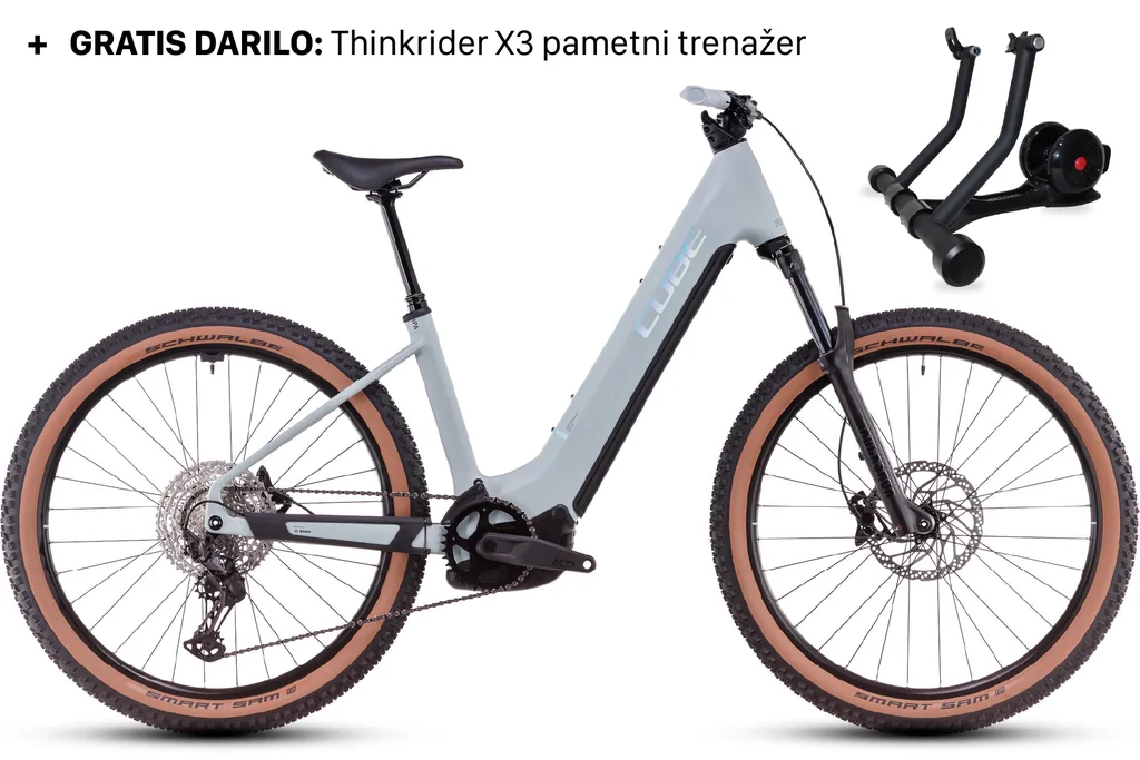 Električno kolo CUBE REACTION HYBRID RACE 800 desergreen'n'prism Easy Entry 2025 + THINKRIDER X3