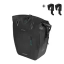 Bike bag Basil Rivo L - single bag tarpaulin MIK Hooks - 25–31L - black