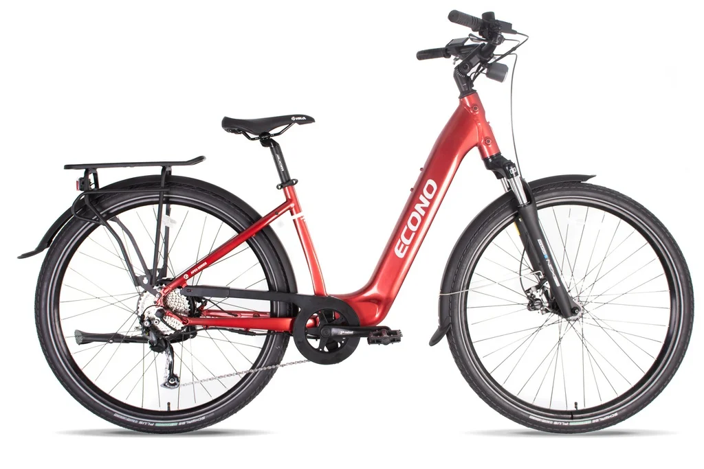 Electric bike ECONO Apes CITY 28 EER4 Wine red 2026 (L, 520Wh (15Ah))