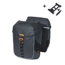 Bike bag Miles Tarpaulin - double bag MIK - 34 liter - black/orange