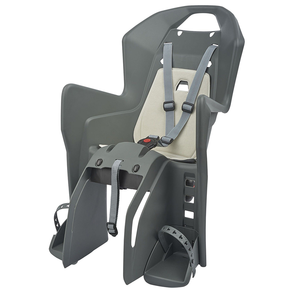 Rear child seat Koolah for carrier CFS, charcoal grey/cream – Polisport