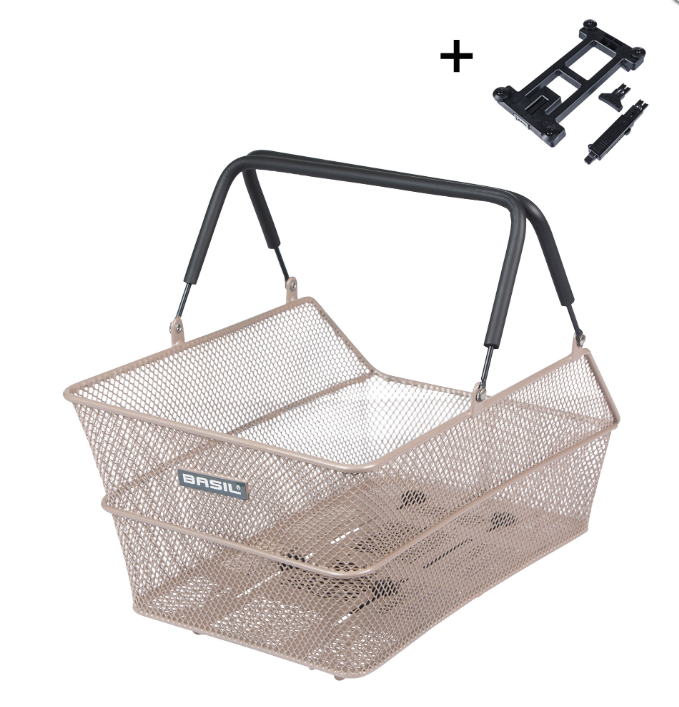 Bike basket Basil Cento M, MIK, nude metalic