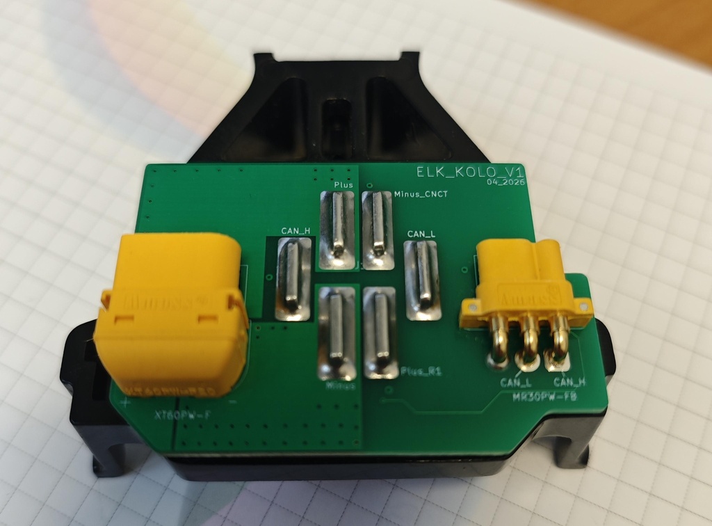 ELK - nosilec baterije 6 pin konektor z PCB in kabli