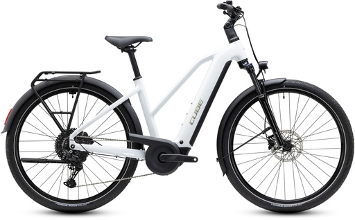 Electric bike CUBE Touring Hybrid ONE 600 metallicwhite´n´chrome Trapeze 2027 (46 cm)