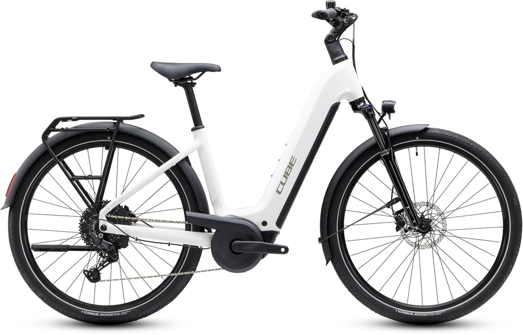 Electric bike CUBE Touring Hybrid ONE 600 metallicwhite´n´chrome Easy Entry 2027