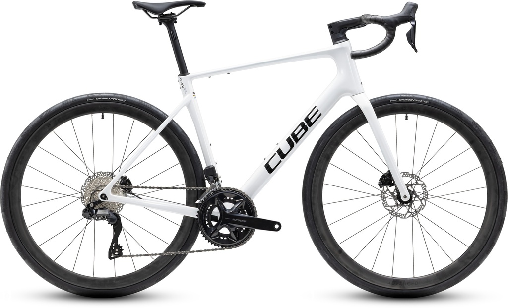 Road bike CUBE Attain C:62 SLX metallicwhite´n´black 2027 