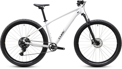 Mountain bike CUBE Aim ONE metallic white and black 2027 (S)