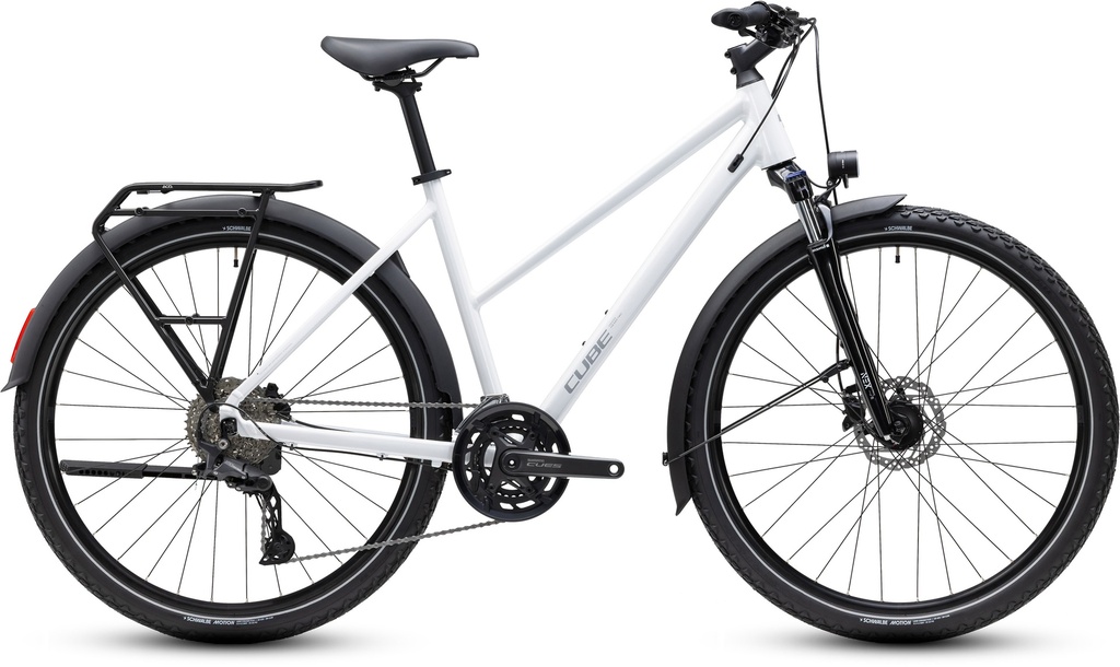 Treking bike CUBE Nature Pro FE metallic white and reflex Trapeze 2027 
