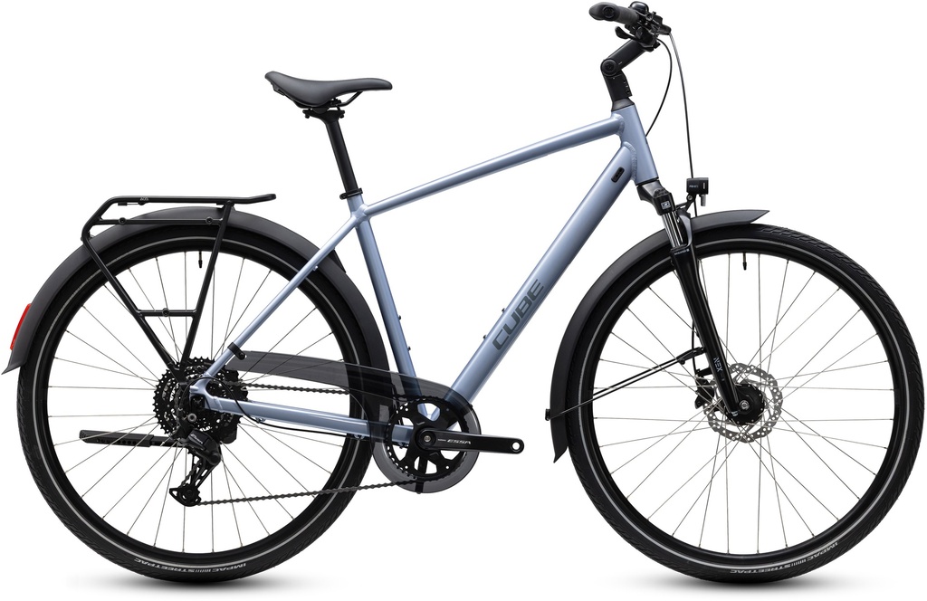Treking bike CUBE Touring ONE silver-blue and reflective 2027