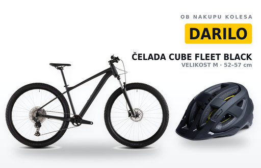 Mountain bike CUBE Aim SLX slateblack´n´black 2026 + Helmet Cube Fleet Black, M - 52-57 (XS)