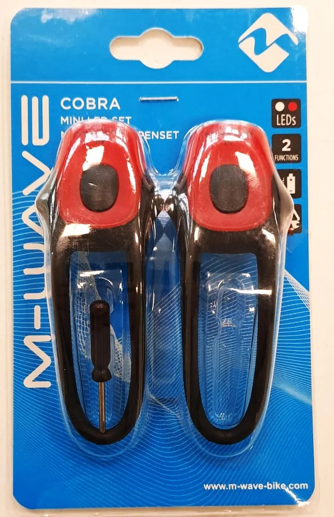 Set luči M-Wave Cobra rdeče/črna
