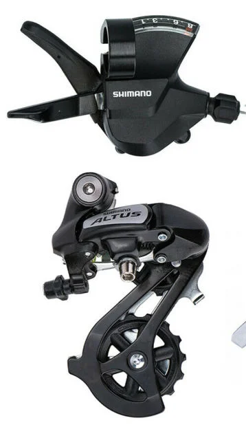 SET Shimano Altus M310 8s (derailer/shifter) zd. menjalnik/prestavna r.