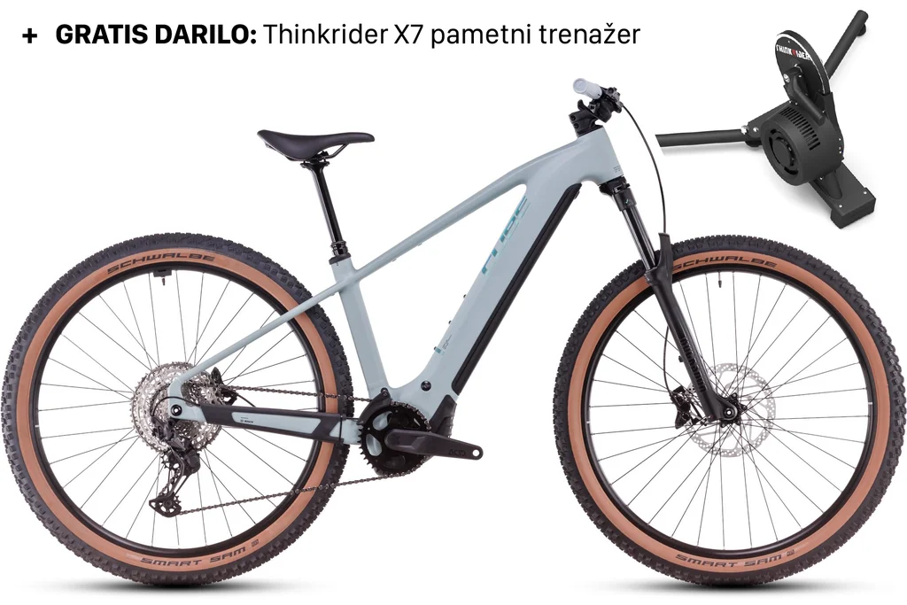 Electric bike CUBE REACTION HYBRID RACE 800 desergreen'n'prism 2025 + THINKRIDER X7